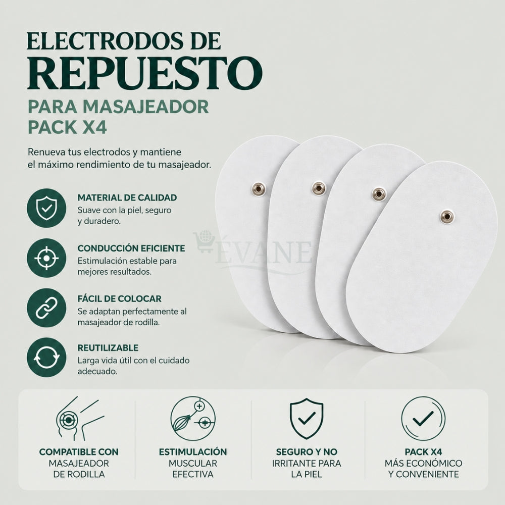 Electrodos de Repuesto para Masajeadores (Pack x4)