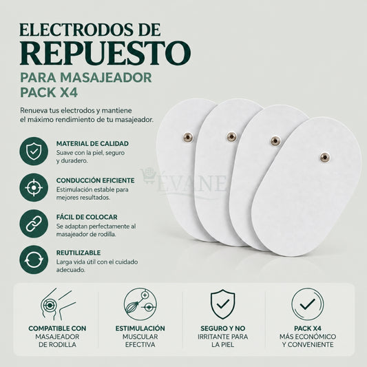 Electrodos de Repuesto para Masajeadores (Pack x4)