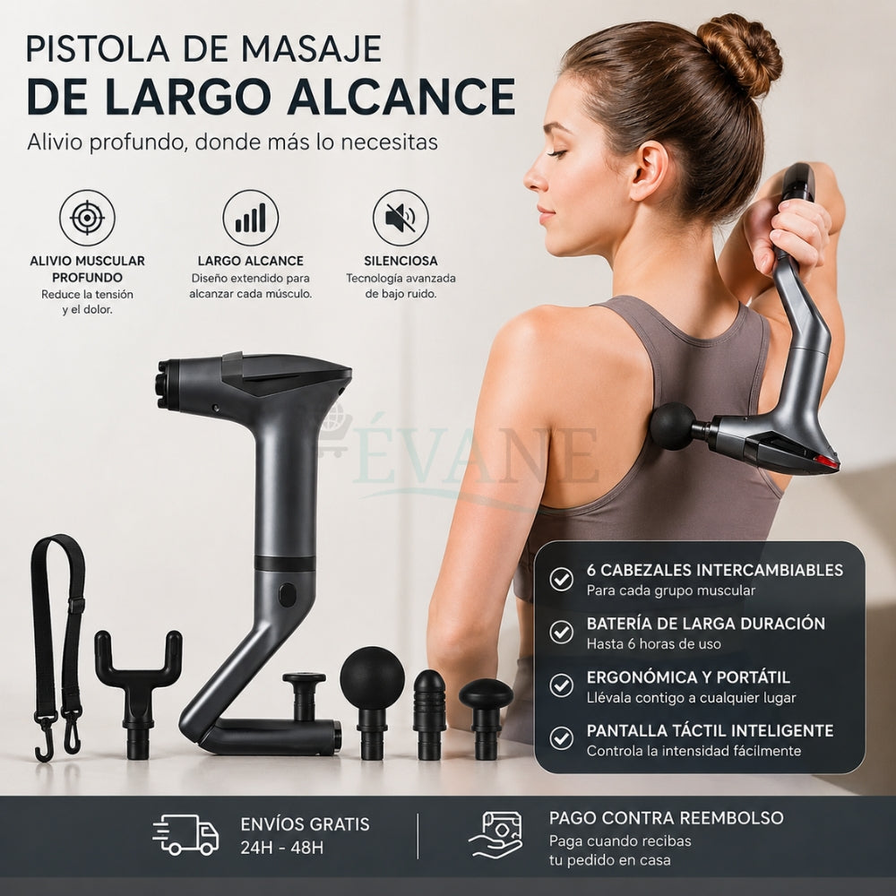 Pistola de Masaje de Largo Alcance