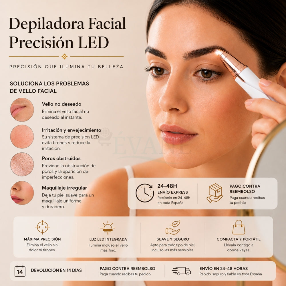 Depiladora Facial Precisión LED