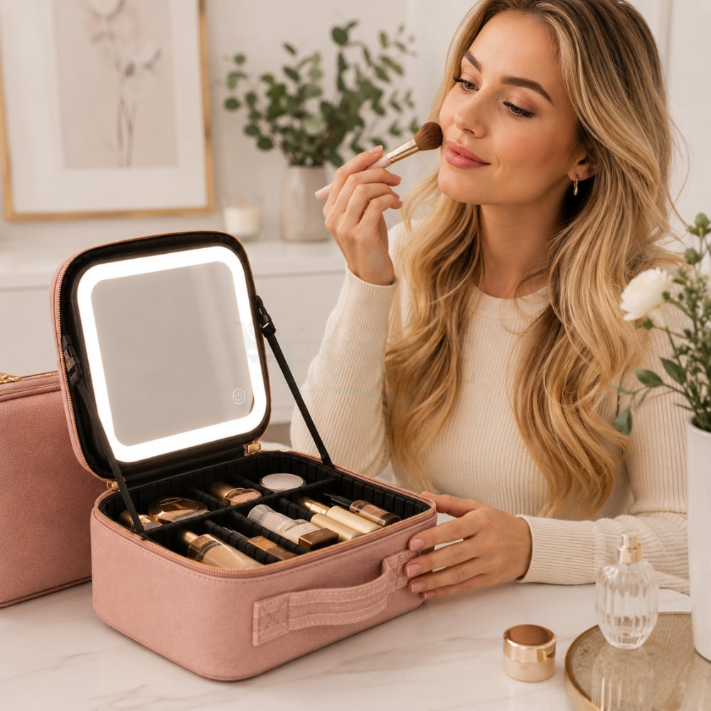Neceser Cosmético con Espejo LED
