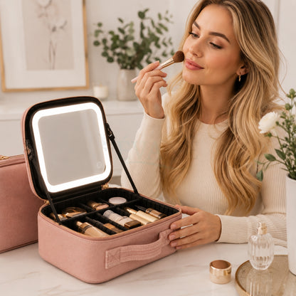Neceser Cosmético con Espejo LED