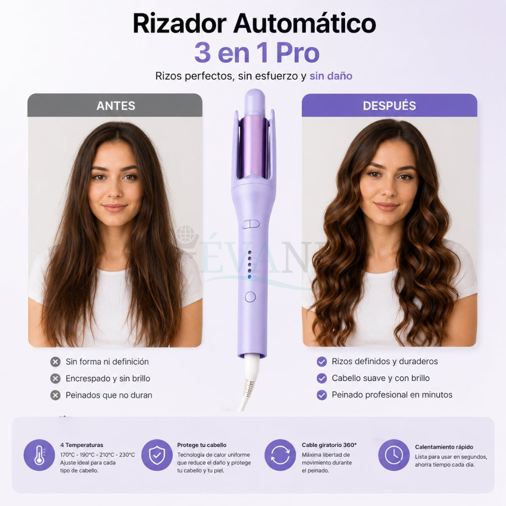 Rizador Automático 3 en 1 Pro