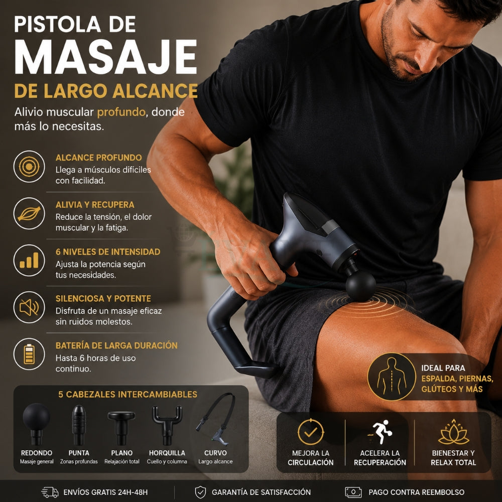Pistola de Masaje de Largo Alcance