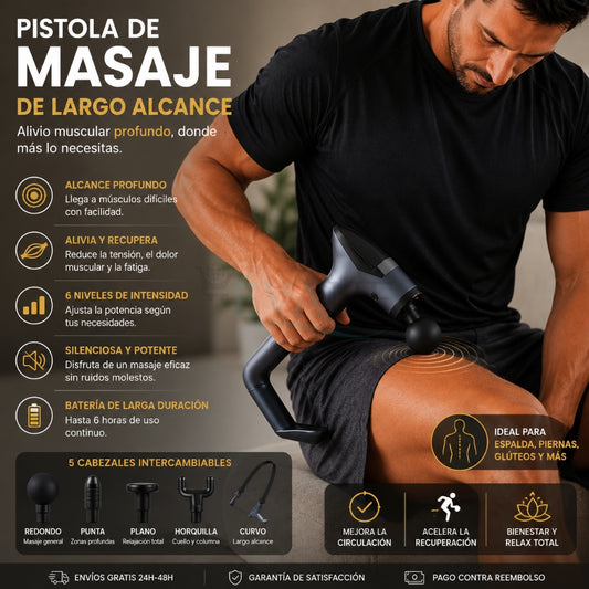 Pistola de Masaje de Largo Alcance