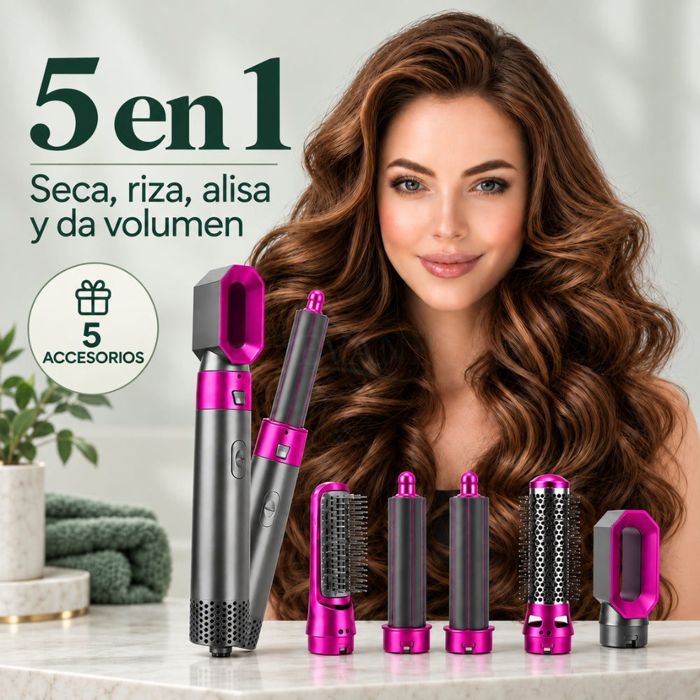 Moldeador de Pelo 5 en 1 con Secador